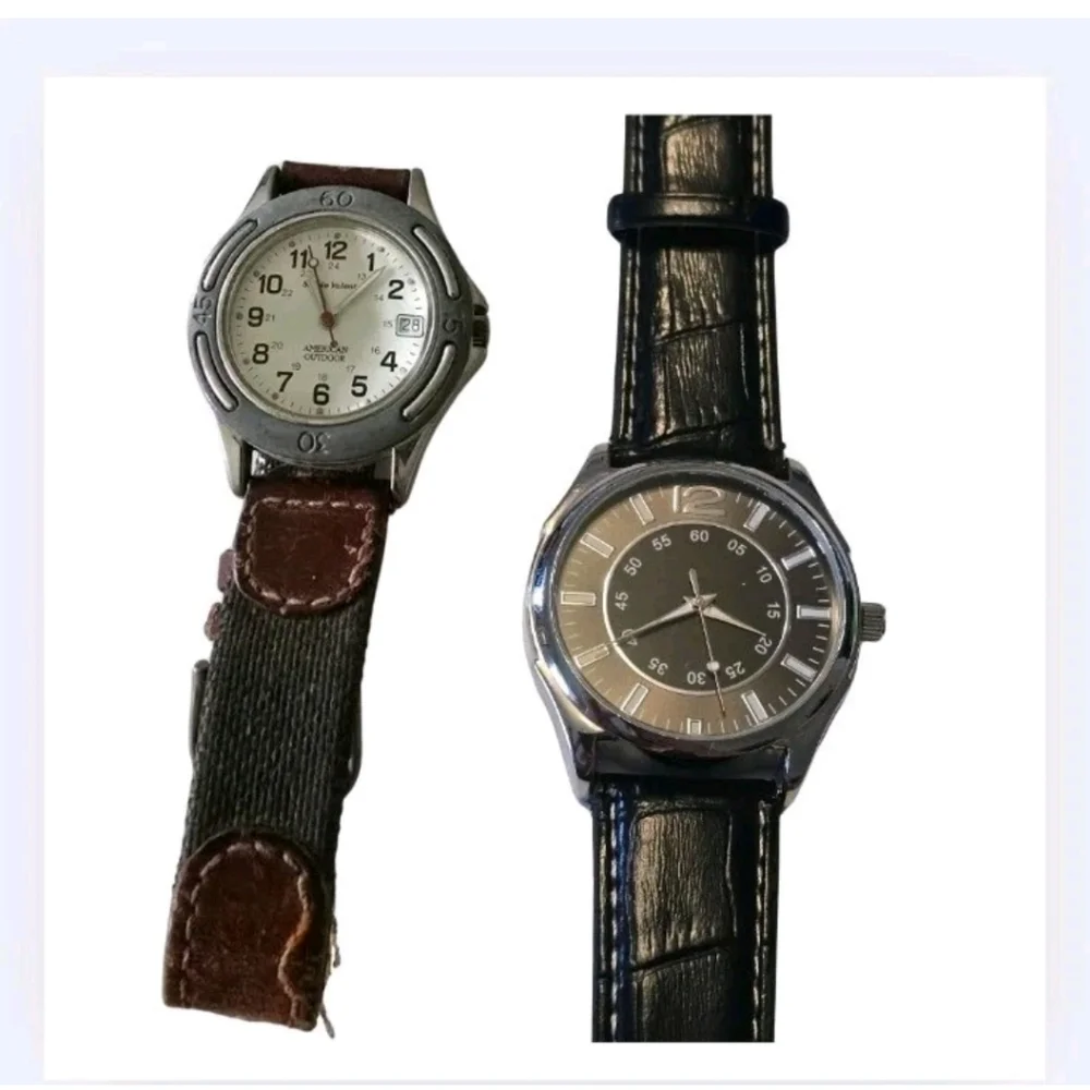 Sergio Valente + Silver Tone Quartz Watch LOT (2 Watches) For Parts Or Repair